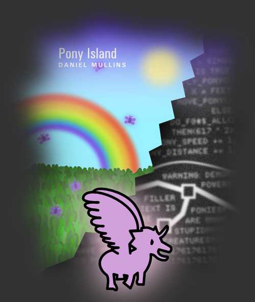 A vignette depicting the video game Pony Island.