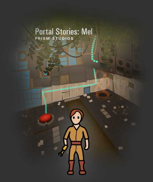 A vignette depicting the mod Portal Stories: Mel.