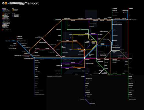 A subway map for a Minecraft server.