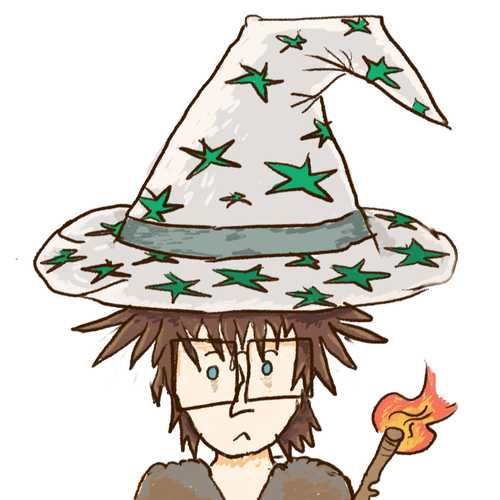 Me as a rather grumpy wizard.